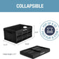 CleverMade Collapsible Storage Bins - Ocean 3 Pack 32L / 8 Gal holds 66 lbs - Stackable Containers Heavy Duty Capacity Folding Crates Space-Saving