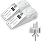 Door Stop Alarm and Adjustable Portable Door Lock Provide Double Security for Home, Hotel and Traveling (1 Door Lock + 2 Door Stop)