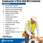 First Aid Only 9302-25M 25-Person Contractor's First Aid Kit for Home Renovation, Job Sites, and Construction Vehicles, 178 Pieces