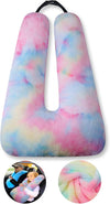 Travel Pillow Car Pillow Kid Car Sleeping The Sleeping Aid for Adults and Kids on Road Trips Kids Travel Pillow Colorful Pink
