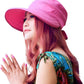 HINDAWI Sun Hats for Women with UV Protection Wide Brim Sun Hat Visor Summer Beach Outdoor Foldable Womens Cap
