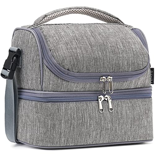 Double Decker Cooler Insulated Lunch Bag Large Tote for Boys