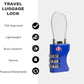 TSA Approved Locks for Luggage, Small Combo Lock with Code, Travel Padlock with Cable, TSA 007 Lock for Suitcase, Locker, Gym, Cabinet, Gun Case, Backpack, Zipper Locks for Travel (Blue)