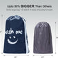 HOMEST 2 Pack XL Wash Me Travel Laundry Bag with Strap, Dirty Garments Organizer, Large Enough to Hold 4 Loads of Clothes, Easy Fit a Hamper or Clothing Basket, Azure and Blue