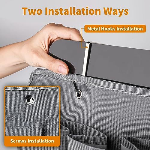 6‑Large‑Pocket RV Bedside Hanging Organizer with Sturdy Hooks