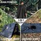 Hooded Rain Poncho Waterproof Raincoat Jacket for Men Women Adults with Pocket