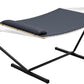 Hammock with Stand for Outside, 2 Person Portable Hammock with Breathable Cotton Rope & Quilted Pad, 475 Lbs Capacity, Perfect for Outside, Patio, Garden, Beach, Backyard