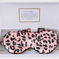 ZIMASILK Adjustable 100% 22 Momme Mulberry Silk Sleep Mask for Sleeping, Filled with Premium Mulberry Silk, Softest & Breathable Eye Sleeping Mask (Leopard - Black Pink)