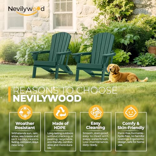 Folding Adirondack Chairs Set of 2