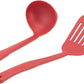 Amazon Basics Aluminum NS 12pc Red cookware set, 12 piece