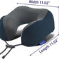 napfun Neck Pillow for Traveling, Upgraded Travel Neck Pillow for Airplane 100% Pure Memory Foam Travel Pillow for Flight Headrest Sleep, Portable Plane Accessories, Deep Blue Set, Medium (120-200LB)
