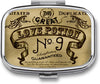 Metal 2 Compartment Pill Organizer Travel Friendly Portable Compact Pill Box Cute Pill Case to Hold Vitamins,Fish Oil,Supplements,Meds,Tablet for Purse,Pocket. (No)