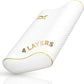 4-Layer King, Contour Pillow, Side Sleeper Pillow, Orthopedic Pillow, Neck Support Pillow, Pillow for Neck Pain, Pillow for Side Sleepers, CertiPUR-US