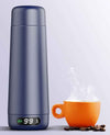 Travel Kettle, Dual Voltage Portable Electric Kettle 110V-220V-240V Smart Small Water Boiler 370ML for Tea & Coffee, 316 Stainless Steel, 6 Temperature Control and LCD Display, for Global Use