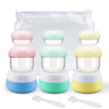 Cosywell Travel Jars for Creams 9PCS Travel Size Containers for Toiletries Cream Jars Refillable Leak-proof Travel Accessories with Lid for Lotion Cosmetic Makeup Body Cream (Plastic-6 & Silicone-3)