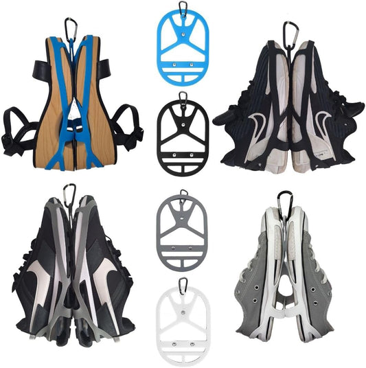 Shoe Holster For Backpack with Clip Hanger. Footwear Holder with Clip for Sneakers, Cleats, Bowling, Soccer, Basket, Football. For Travel, Outdoors, Sports & Space Saving