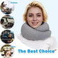 Travel Neck Pillow for Airplane, Memory Foam Travel Neck Pillow, Adults turtle neck pillow Ergonomic Support for Airplane Car Home Office Sleep, Packable Compact Portable Adults Turtle Pillows (Grey)
