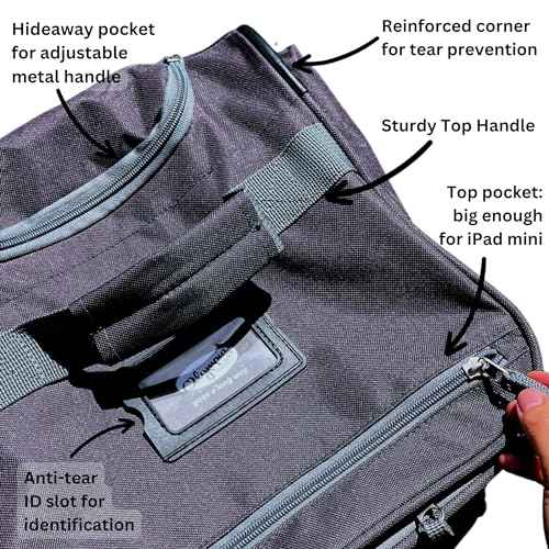 22 inch Carry On 8 Pockets Wheeled Rolling Duffel Bag Water Resistant Luggage Lightweight Travel Suitcase with Retractable Handle