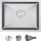 POPFLY 20×17 Inch Undermount Kitchen Sink, Small Wet Bar Prep Sink, 18 Gauge Stainless Steel Single Bowl 9 Inch Deep Rv Sink, Brushed Fregadero De Cocina