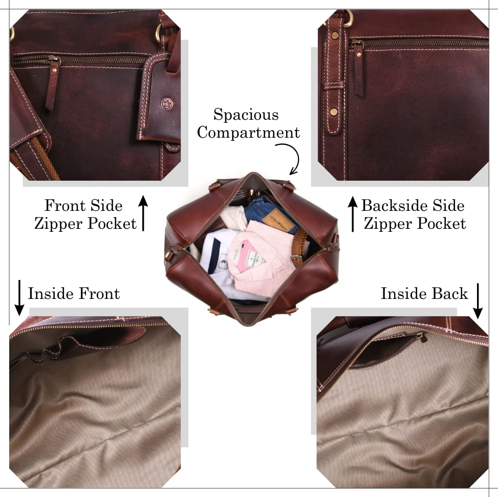 Aaron Leather Duffle Bag for Men & Women