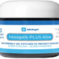 Hexagels Plus Aloe Vera - Advanced Healing Hydrogel Pads for Blister Prevention & Soothing Burn Care - Foot, Heel, Toe, & Ankle Protection, Pack of 50, 1-Inch Patches, Original Formula