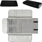 Velvet Travel Jewelry Case Roll Bag Organizer for Necklace Bracelet Earrings Ring (Black) (grey and black)