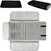 Velvet Travel Jewelry Case Roll Bag Organizer for Necklace Bracelet Earrings Ring (Black) (grey and black)