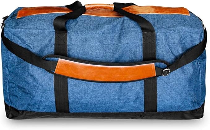 Skunk Large Duffle "Midnight Express XL" - Smell Proof - Water Proof (Navy/Leather)