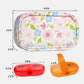 Serfeymi Weekly Travel Pill Organizer 2 Times A Day AM PM Upgraded Rainbow Pill Box 7 Day with Portable Zipper PU Leather Pill Case, Medicine Organizer for Pills, Vitamins, Fish Oils - Floral 01