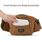 Sunveno Hip Baby Carrier with Seat,Ergonomic Baby Hip Carrier, Front-Facing Baby Holder, Anti-Slip Seat Surface, Wide and Adjustable Waistband,Multiple Pockets, Newborn to Toddler up to 45lbs, Brown