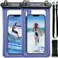 2-Pack Waterproof Phone Pouch, Universal IPX8 Floating Waterproof Case with Adjustable Lanyard for All Phones [Up to 8.3"] Beach, Waterpark & Travel Essentials - Blue