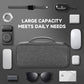 Teskyer Electronics Organizer Travel Case, Waterproof Portable Tech Accessories Pouch with Organized Compartments for Cables, Phone, Chargers, Earphone, Dark Grey