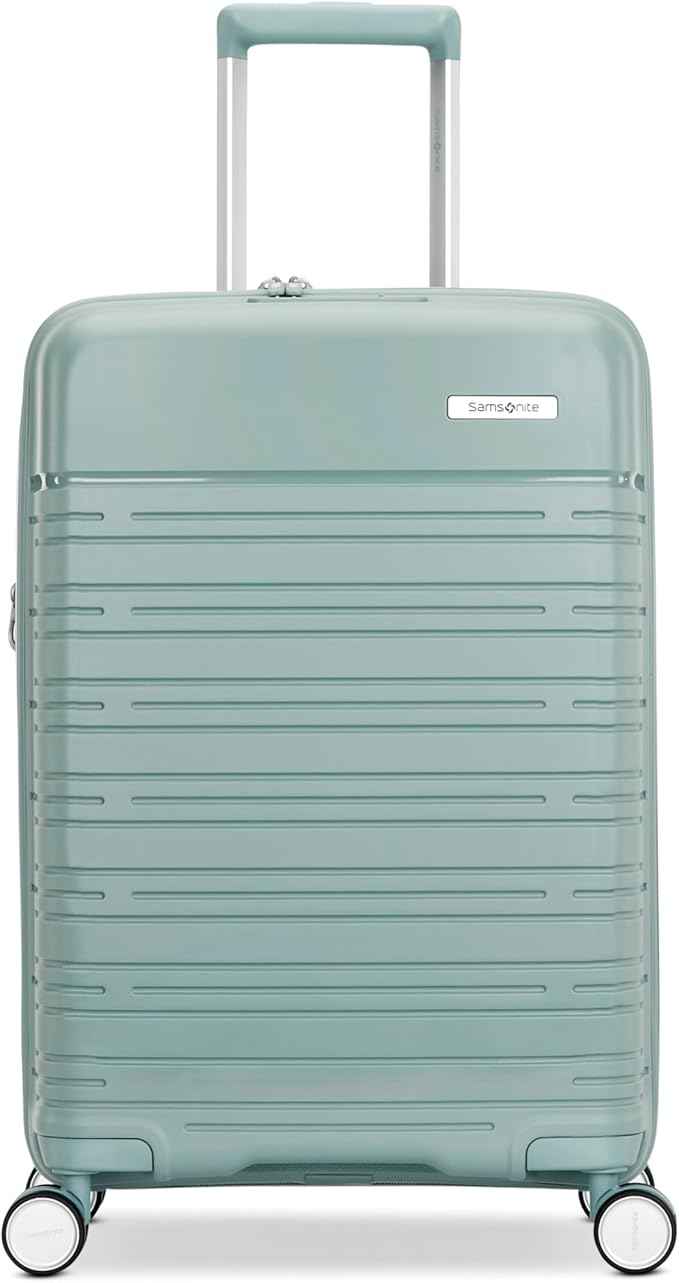 Samsonite Elevation Plus - Carry-On Hardside Luggage - Scratch Resistant Polypropylene Shell, RightHeight™ Adjustable Handle, Integrated AirTag Holder, TSA Lock, WetPak™ Compartment - Cypress Green