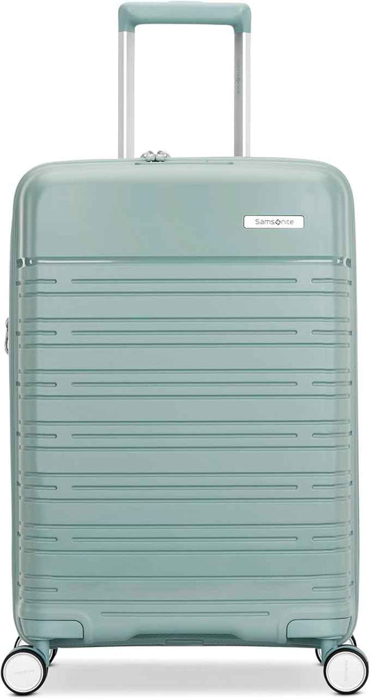 Samsonite Elevation Plus - Carry-On Hardside Luggage - Scratch Resistant Polypropylene Shell, RightHeight™ Adjustable Handle, Integrated AirTag Holder, TSA Lock, WetPak™ Compartment - Cypress Green