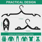 12 PCS Black Portable Folding Clothes Hangers,Black Foldable Hangers Lightweight Travel Accessories,Non-Slip Folding Hangers for Clothes for Travel and Home