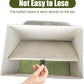 Large 22 Quart Linen Fabric Foldable Storage Bin Cube Organizer Basket with Flip-Top Lid & Handles, Clothes Blanket Box for Home, Office, Closet, Green & White, 4 Pack 14.6 x 9.5 x 9.5