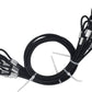 10 pcs 20 inch (50cm) 3mm Thickness Stainless Steel Wire Cable with Loops Vinyl Cover Coated Short Rope Lanyard Lock Safety Tether Chains, Black