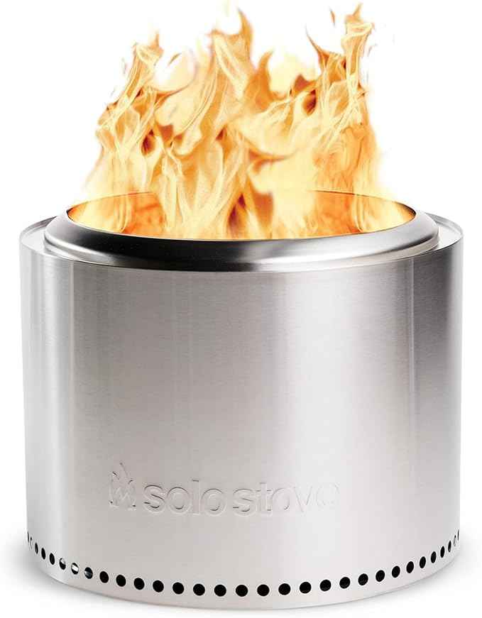 Solo Stove Bonfire 19.5" Smokeless Fire Pit with Removable Ash Pan | Portable Outdoor Fire Pit | Stainless Steel - Wood Burning Lightweight Fireplace | Ideal for 4-6 People, 20 lbs