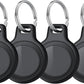 Bluetooth Tracker Tag for Apple Find My (iOS Only), GPS Tracker with Replaceable Battery, Item Finder for Keys, Luggage Tracker and Wallet Tracker, Suitable for Indoor & Outdoor Use, 4-Pack Black