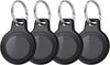 Bluetooth Tracker Tag for Apple Find My (iOS Only), GPS Tracker with Replaceable Battery, Item Finder for Keys, Luggage Tracker and Wallet Tracker, Suitable for Indoor & Outdoor Use, 4-Pack Black