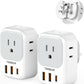 UK Adapters for Travel, TESSAN US to UK Ireland Plug Adapter 20W, Foldable Power Adaptor with 4 Outlets 3 USB(PD 20W 1 USB C) Charger, Type G for USA to Scotland London England HongKong Dubai Irish