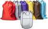 Extra Large Laundry Bags 6 Pack with 1 Pack Pop Up Hamper, Varied Colors Travel Laundry Bags 30"x40", Foldable Mesh Laundry Basket, for college dorm and apartment dwellers (7PCS)