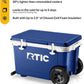 RTIC 52 Quart Ultra-Light Wheeled Hard Cooler Insulated Portable Ice Chest Box for Beach, Drink, Beverage, Camping, Picnic, Fishing, Boat, Barbecue, 30% Lighter Than Rotomolded Coolers