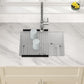 Dcolora 22 Inch Undermount Wet Bar Sink Single Bowl Modern Kitchen Sink White Granite Composite Deep Prep Small Sinks 22"×17"×9",DC-GUW003