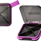1 Pack Purple Pill Organizer with Strap, 4 Compartments, Compact Travel Pill Box Case, Portable and Moistureproof to Store Vitamins, Medication and Supplements