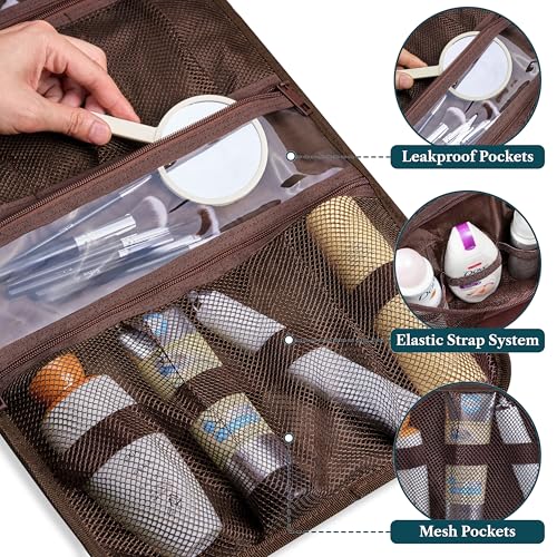 Hanging Toiletry Bag for Women Men Foldable Travel Organizer
