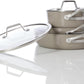 Calphalon® Premier Ceramic Nonstick 5-Piece Cookware Set, Mushroom Grey