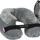 Cabeau Inflatable Travel Pillow – Air TNE – Adjustable, Lightweight, and Supportive for Sleeping on Airplanes, Trains, and Cars– Customized Fit and Compact Carrying Case (Slate Grey)