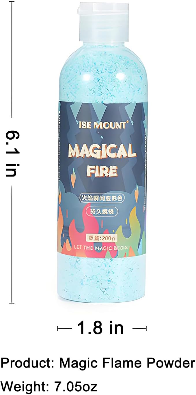 Magical Flames Fire Color Changing Packets for Fire Pit (7.05oz) - Flame Color Changer Packets for Campfires, Indoor/Outdoor Fireplace & Bonfires, Camping Essentials with Rainbow Magic Flames 1 Bottle