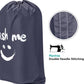 HOMEST XL Wash Me Travel Laundry Bag, Dirty Clothes Organizer, Large Enough to Hold 4 Loads of Garments, Easy Fit a Hamper or Clothing Basket, Grey
